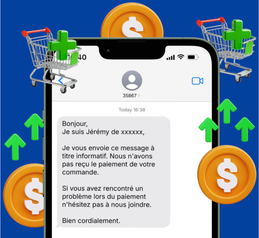 Relances SMS des commandes non réglées